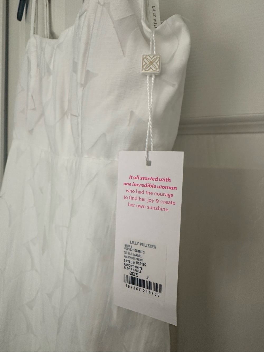 NWT Lilly Pulitzer Haliey Faille Midi Dress White - Picture 6 of 9